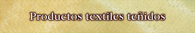 Productos textiles teñidos